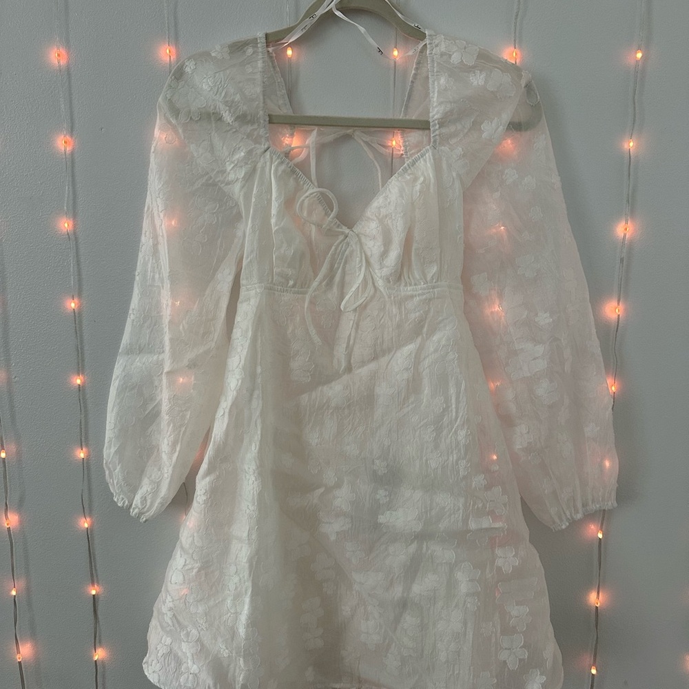 Lulu's White Lace Detail Dress